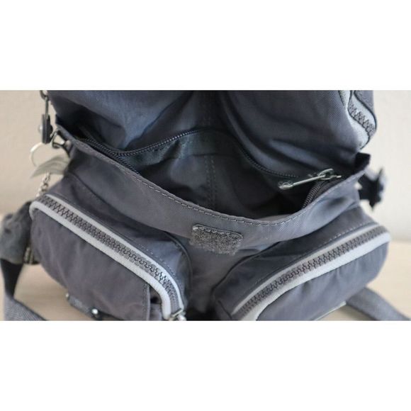 Kipling K19307 0LN Women's Sz Small Foggy Gray Lovebug Backpack $109 - Picture 10 of 13